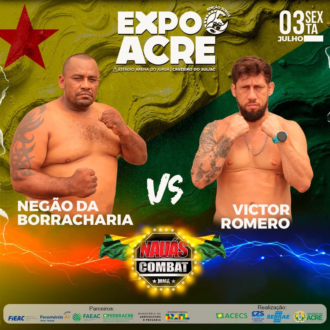 Expoacre Juruá z ośmioma walkami MMA i boksu w Cruzeiro do Sul