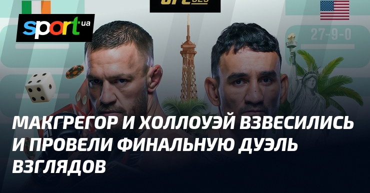 McGregor i Holloway przeszli ważenie. Ostatnia konfrontacja przed UFC 329