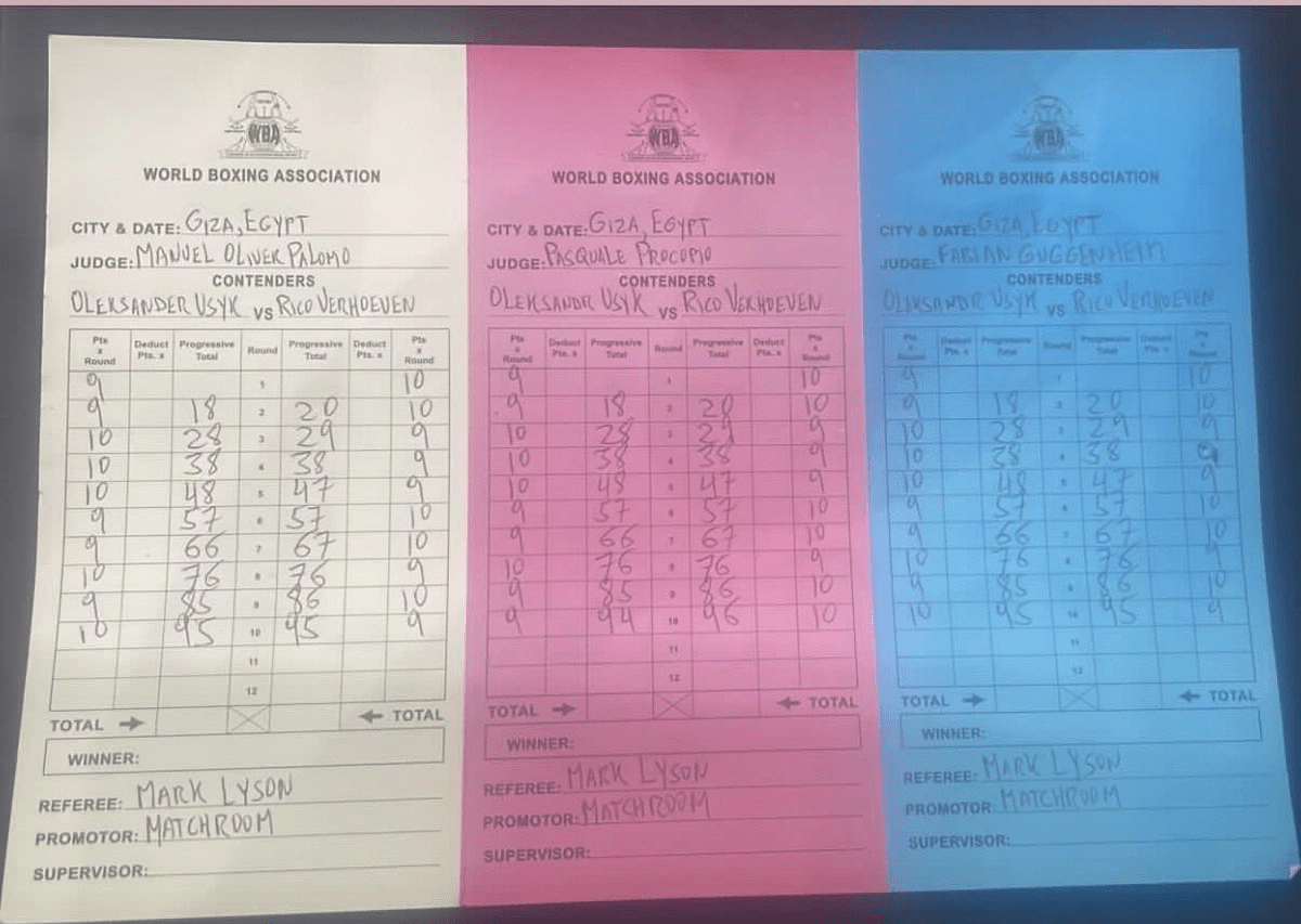 Kontrowersyjne karty punktowe w walce Usyk vs. Verhoeven ujawnione
